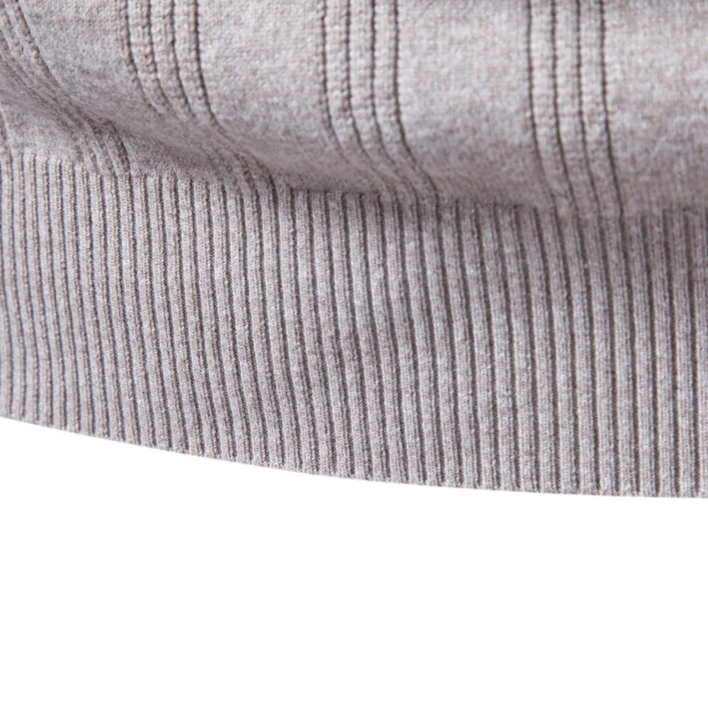 Men's Knit Faux Cashmere Polo Solid Color Long Sleeve Polo Shirt Ribbed Half Placket Casual Business Autumn 7 Colors Sweater