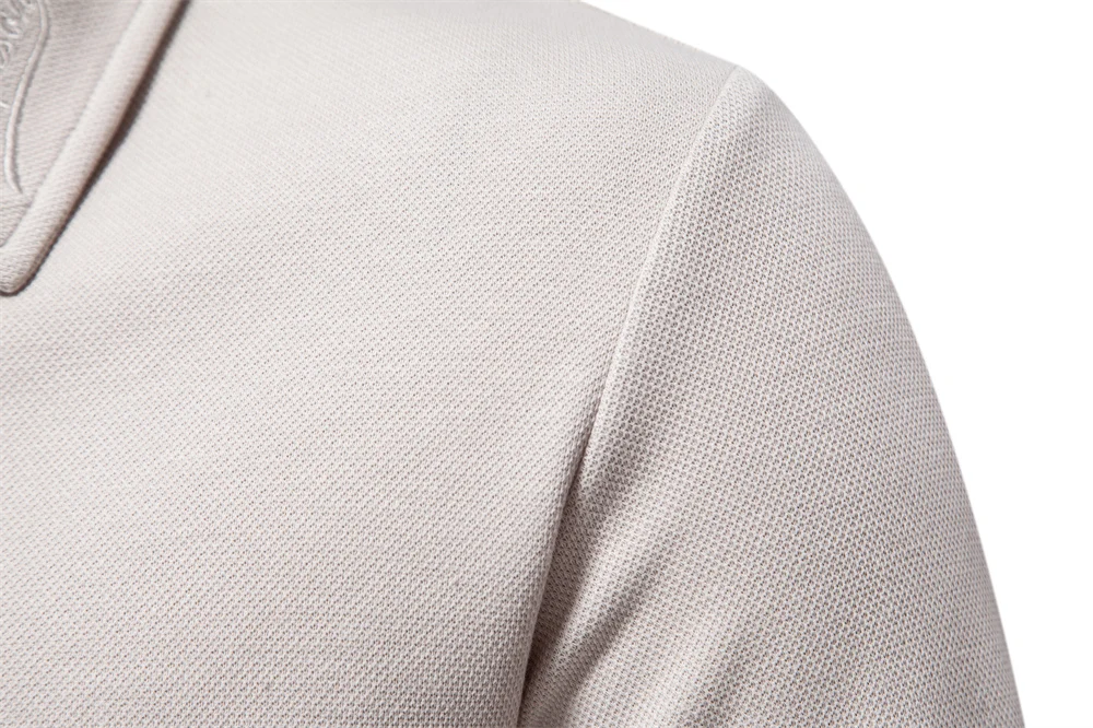 AIOPESON Embroidery Polo Shirt for Men Fashion Neck Turn Down Collar Mens Casual Social Polo Shirts Luxury Golf Shirt
