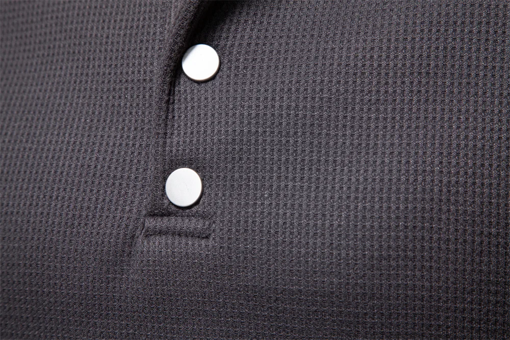 AIOPESON Men's High Quality Sweatshirt Solid Color Button Down Placket Winter Warm Fleece Lined Casual Pullover Mens Sweatshirts
