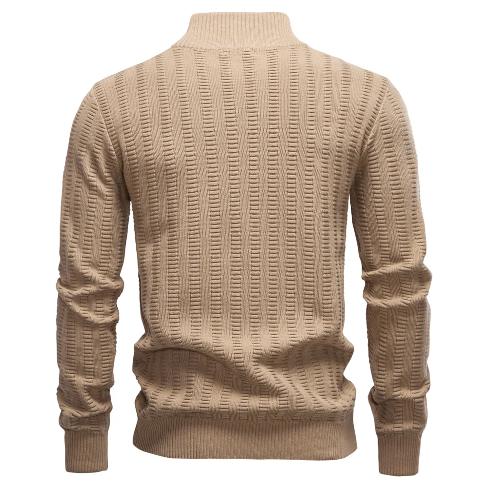 AIOPESON Luxury Striped Pullover Men Old Money Style Cotton Knitwear Thick Warm Crew Neck Winter Social Sweater Male