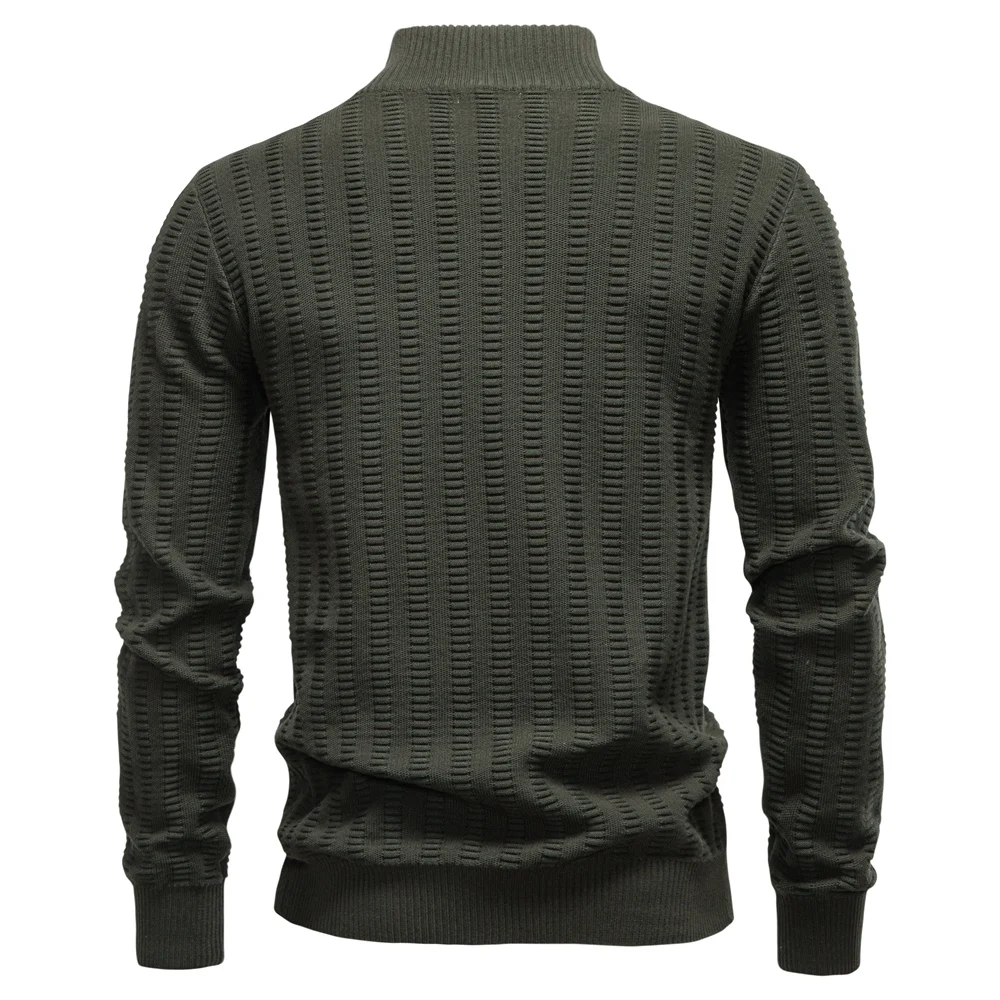 AIOPESON Luxury Striped Pullover Men Old Money Style Cotton Knitwear Thick Warm Crew Neck Winter Social Sweater Male