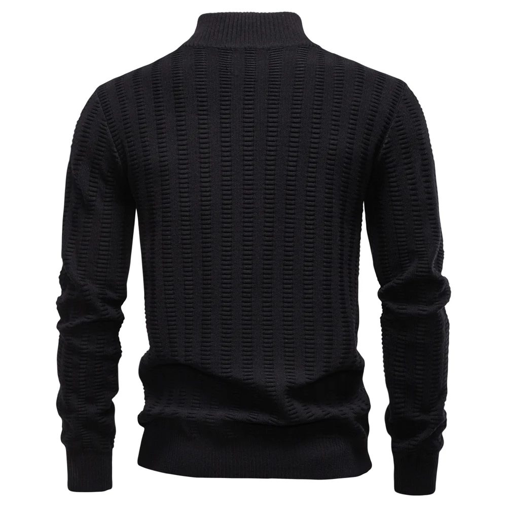AIOPESON Luxury Striped Pullover Men Old Money Style Cotton Knitwear Thick Warm Crew Neck Winter Social Sweater Male