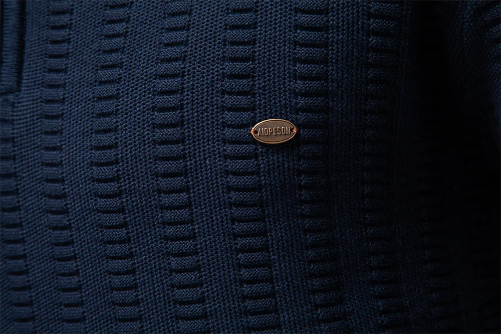 AIOPESON Luxury Striped Pullover Men Old Money Style Cotton Knitwear Thick Warm Crew Neck Winter Social Sweater Male